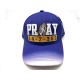 2109-22 RELIGIOUS HAT "PRAY/24/7365" PUR/WHT