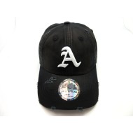 2110-04 CITY VINTAGE 2 LOGO HAT ATLANTA BLACK WHITE