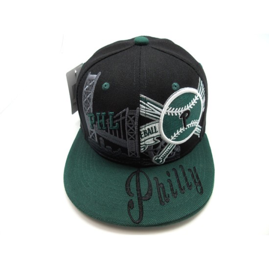 2202-01 CITY DOWN TOWN SNAP BACK PHILLY B/S BLK/HGR