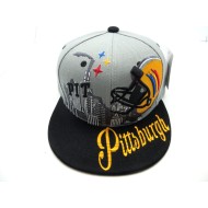 2202-01 CITY DOWN TOWN SNAP BACK PITTSBURGH GRY/BLK