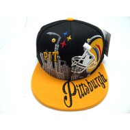 2202-01 CITY DOWN TOWN SNAP BACK PITTSBURGH BLK/GOL