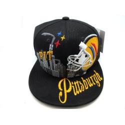 2202-01 CITY DOWN TOWN SNAP BACK PITTSBURGH BLK/BLK