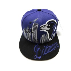 2202-01 CITY DOWN TOWN SNAP BACK BALTIMORE PUR/BLK