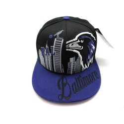 2202-01 CITY DOWN TOWN SNAP BACK BALTIMORE BLK/PUR