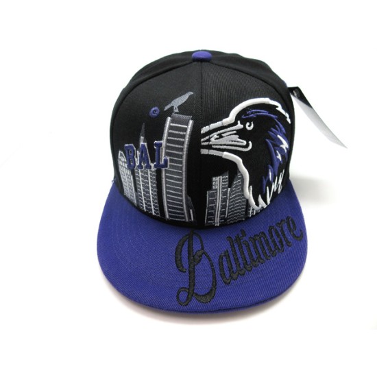 2202-01 CITY DOWN TOWN SNAP BACK BALTIMORE BLK/PUR