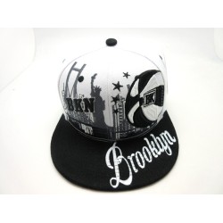 2202-01 CITY DOWN TOWN SNAP BACK BROOKLYN WHT/BLK