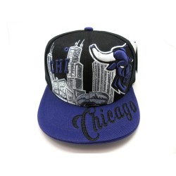 2202-01 CITY DOWN TOWN SNAP BACK CHICAGO BLK/ROY