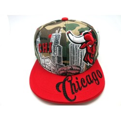 2202-01 CITY DOWN TOWN SNAP BACK CHICAGO CAM/RED