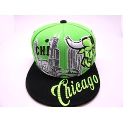 2202-01 CITY DOWN TOWN SNAP BACK CHICAGO LIM/BLK