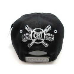 2202-01 CITY DOWN TOWN SNAP BACK CHICAGO B/S BLK/GRY