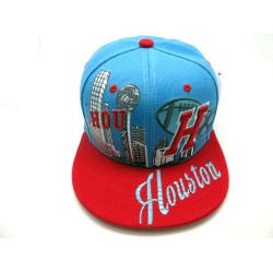 2202-01 CITY DOWN TOWN SNAP BACK HOUSTON SKY/RED
