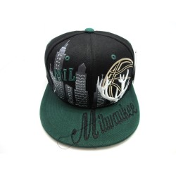 2202-01 CITY DOWN TOWN SNAP BACK MILWAUKEE BLK/HGR