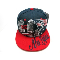 2202-01 CITY DOWN TOWN SNAP BACK NEW ENGLAND NAV/RED