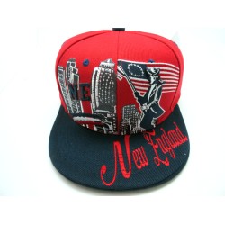 2202-01 CITY DOWN TOWN SNAP BACK NEW ENGLAND RED/NAV