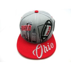 2202-01 CITY DOWN TOWN SNAP BACK OHIO GRY/RED