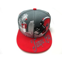 2202-01 CITY DOWN TOWN SNAP BACK TAMPA CHR/RED