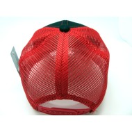 2205-14 CURVED MESH PLAIN SNAP BACK BLK/RED