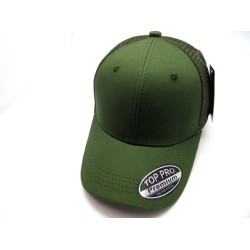 2205-14 CURVED MESH PLAIN SNAP BACK OLIVE