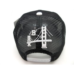 2206-23 CITY MESH SNAP BACK BROOKLYN WHT/BLK