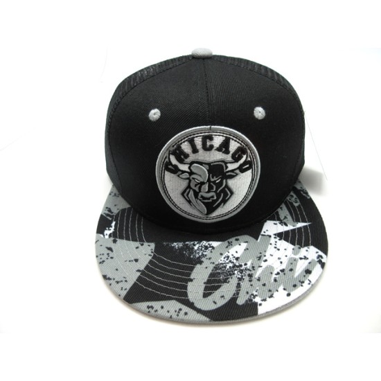 2206-23 CITY MESH SNAP BACK CHICAGO BLK/GRY