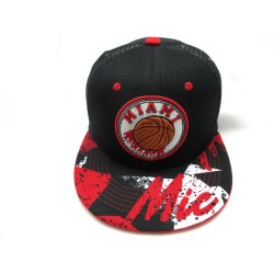 2206-23 CITY MESH SNAP BACK MIAMI BLK/RED