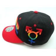 2206-27 LGBTQ PRIDE W/VELCRO BLACK/RED