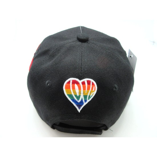 2206-28 LGBTQ "LOVE OVER" W/VELCRO BLACK/RAINBOW