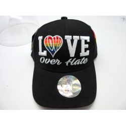 2206-28 LGBTQ "LOVE OVER" W/VELCRO BLACK