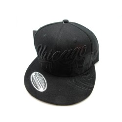 2303-19 CITY NAME SNAP BACK"DRIP"CHICAGO BLK/BLK