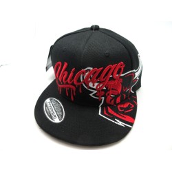 2303-19 CITY NAME SNAP BACK"DRIP"CHICAGO BLK/BLK/RED