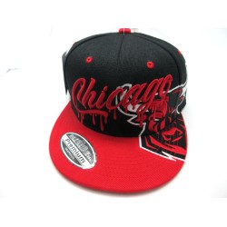 2303-19 CITY NAME SNAP BACK"DRIP"CHICAGO BLK/RED
