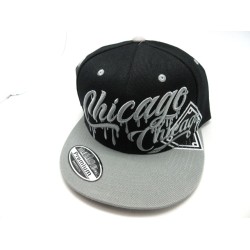 2303-19 CITY NAME SNAP BACK"DRIP"CHICAGO BLK/GRY 