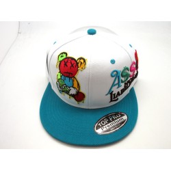 2303-05 HIP HOP SNAP BACK "ASSETS"WHT/AQU