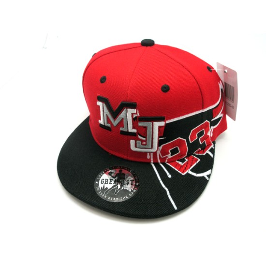 2303-03 LEGEND DRIP "MJ 23" SNAP BACK RED/BLK