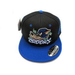 2303-07 HIP HOP SNAP BACK "CROOKS"BLK/ROY