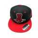 2303-06 HIP HOP SNAP BACK 'BEARW/MONEY"BLK/RED