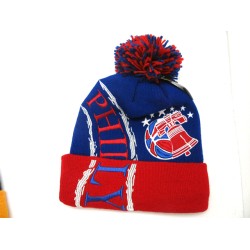 2304-01 CITY NAME KNIT"HURRICANE" HAT PHILLY ROY/RED