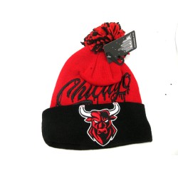 2304-02 CITY NAME KNIT"DRIP" CHICAGO RED/BLK