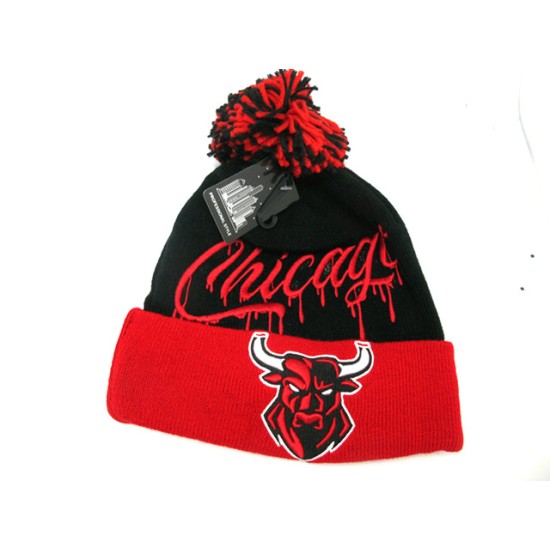 2304-02 CITY NAME KNIT"DRIP" CHICAGO BLK/RED