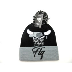 2304-11 LEGEND KNIT"FLY 23" HAT BLK/GRY