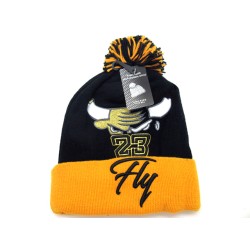 2304-11 LEGEND KNIT"FLY 23" HAT BLK/GOL