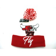 2304-11 LEGEND KNIT"FLY 23" HAT WHT/RED