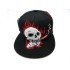 2306-21 HIP HOP"SKULL SMOKE"SNAP BACK BLACK