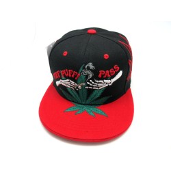 2306-24 "PUFF PASS" SNAP BACK BLACK/RED