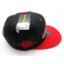 2306-24 "PUFF PASS" SNAP BACK BLACK/RED
