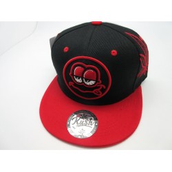 2306-30 "HIGH FACE" SNAP BACK BLACK/RED