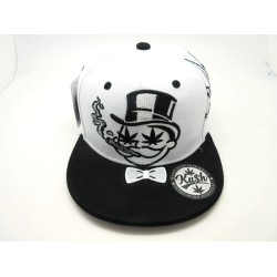 2306-31 "MR KUSH" SNAP BACK WHITE/BLACK