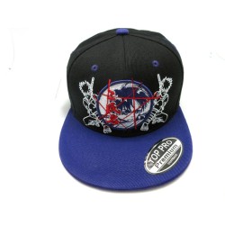 2306-37 CARTOON 2 MEN NINJA SNAP BACK BLK/PUR