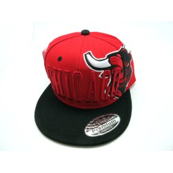2307-06 CITY SNAP BACK "SUPER WALL" CHICAGO RED/BLK