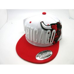 2307-06 CITY SNAP BACK "SUPER WALL" CHICAGO WHT/RED